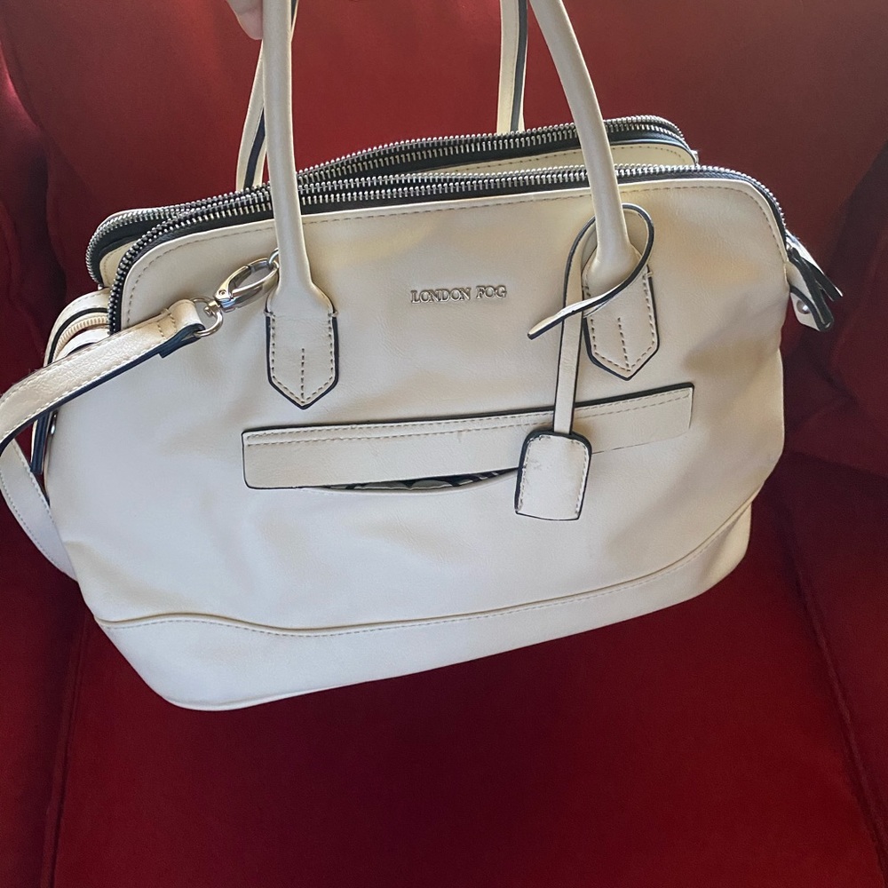 London Fog Large Multi Compartment Ivory Purse - image 1